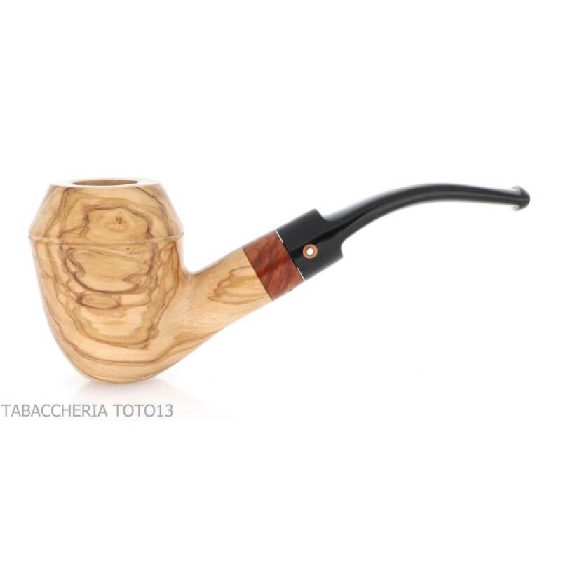 Pipa de olivo de billar doblada de Tom Spanu - Tom Spanu pipe