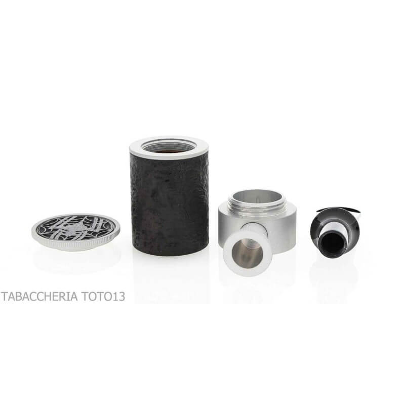 Tsuge Spider Tumbler-Pokerform in sandgestrahltem schwarzem Briar Reverse Calabash-Konzept - Tsuge Pipe