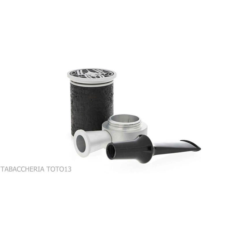Tsuge Spider Tumbler-Pokerform in sandgestrahltem schwarzem Briar Reverse Calabash-Konzept - Tsuge Pipe