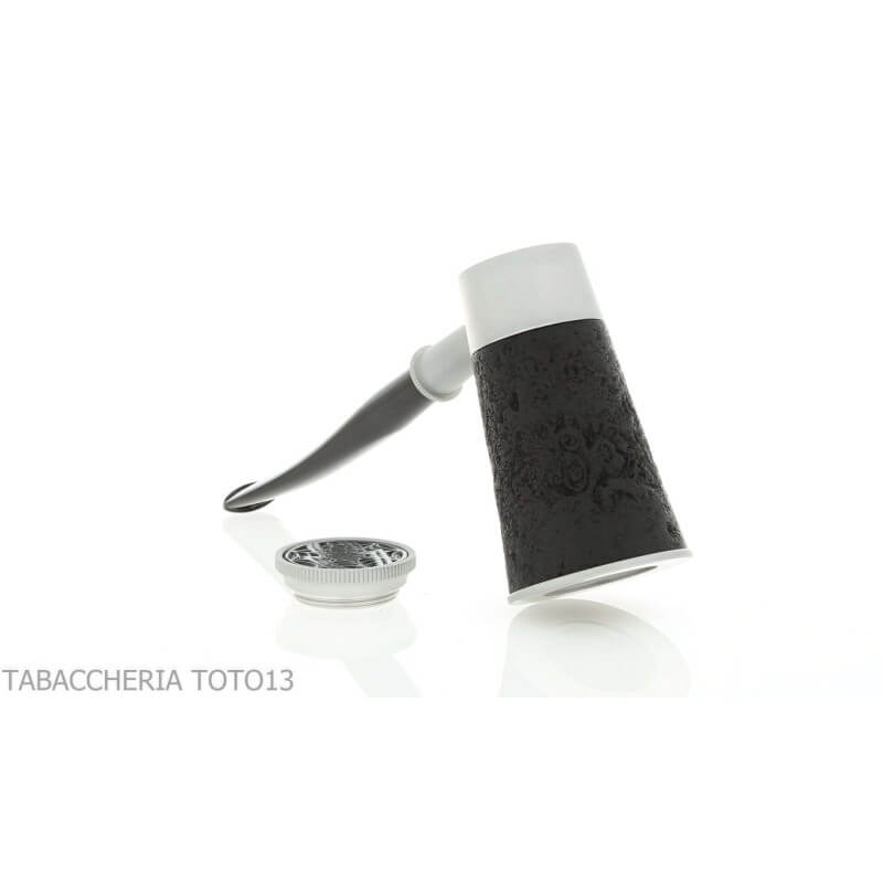 Pipa con forma de póquer de cóctel Tsuge Spider en concepto de calabaza inversa de brezo negro pulido con chorro de arena - T...
