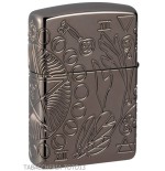 Zippo Armor Diseño wicca en cromo brillante oscuro grabado símbolos mágicos - Alumbradores