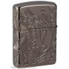 Zippo Armor Wicca-Design in dunkel glänzendem Chrom mit Gravur magischer Symbole Zippo Zippo Feuerzeuge