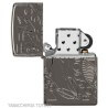 Zippo Armor Wicca-Design in dunkel glänzendem Chrom mit Gravur magischer Symbole Zippo Zippo Feuerzeuge