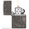 Zippo Armor Wicca-Design in dunkel glänzendem Chrom mit Gravur magischer Symbole Zippo Zippo Feuerzeuge