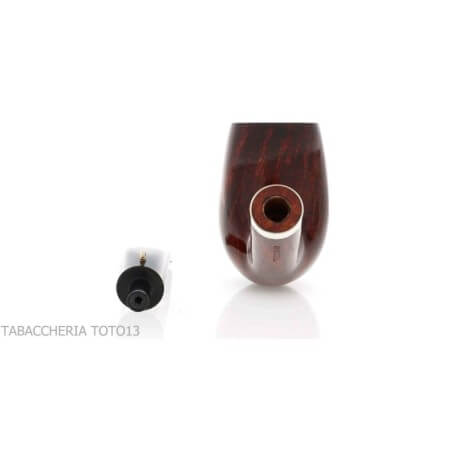 The curved egg-shaped pipe duck in natural briar 1 egg