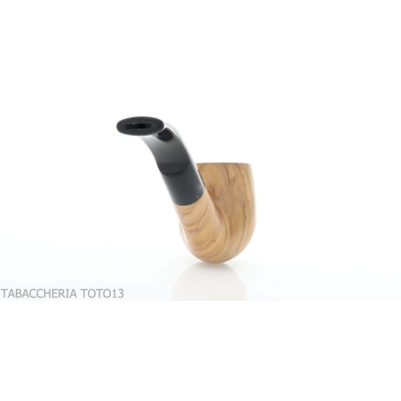 Aldo Velani courbe en forme d'olive-bent pipe en bois - Pipe Pour le Tabac - Bois d'olivier