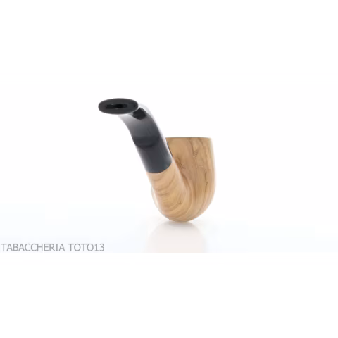 Aldo Velani wooden pipe bent olive-shaped curve - Tobacco Pipes - Olive wood