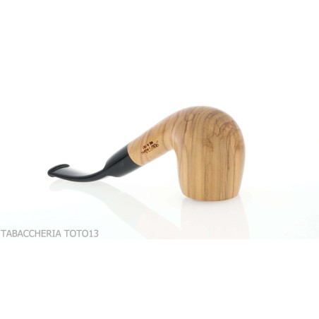 Aldo Velani courbe en forme d'olive-bent pipe en bois - Pipe Pour le Tabac - Bois d'olivier