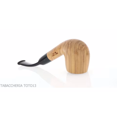 Aldo Velani wooden pipe bent olive-shaped curve - Tobacco Pipes - Olive wood
