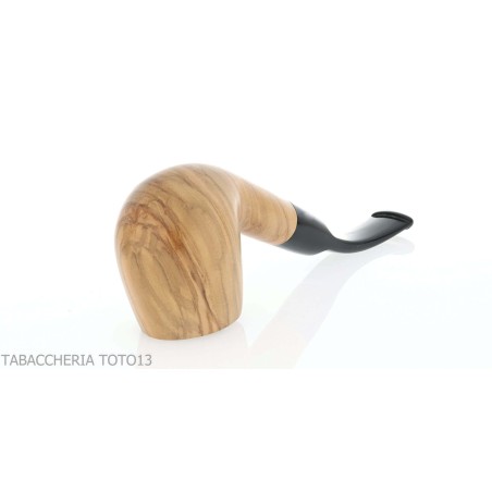 Aldo Velani courbe en forme d'olive-bent pipe en bois - Pipe Pour le Tabac - Bois d'olivier
