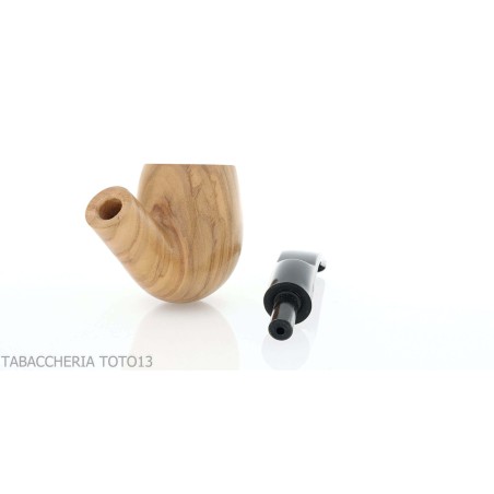 Aldo Velani courbe en forme d'olive-bent pipe en bois - Pipe Pour le Tabac - Bois d'olivier