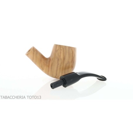 Aldo Velani courbe en forme d'olive-bent pipe en bois - Pipe Pour le Tabac - Bois d'olivier