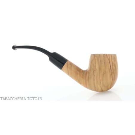 Aldo Velani courbe en forme d'olive-bent pipe en bois - Pipe Pour le Tabac - Bois d'olivier