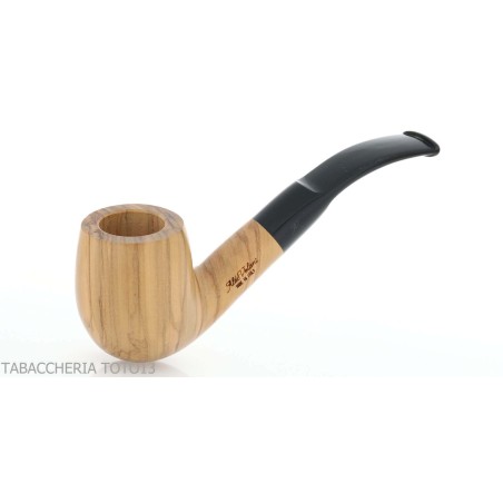 Aldo Velani courbe en forme d'olive-bent pipe en bois - Pipe Pour le Tabac - Bois d'olivier