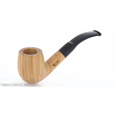 Aldo Velani wooden pipe bent olive-shaped curve - Tobacco Pipes - Olive wood