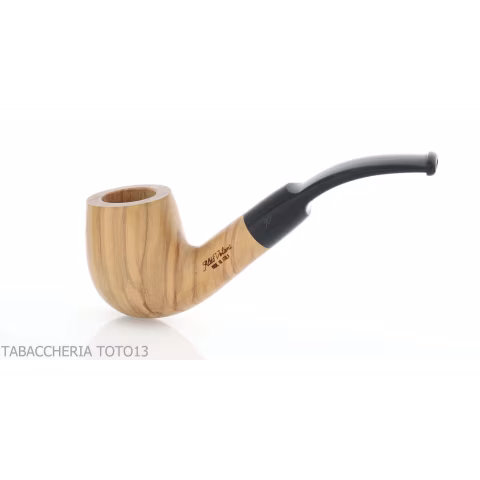Aldo Velani wooden pipe bent olive-shaped curve - Tobacco Pipes - Olive wood