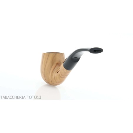 Aldo Velani courbe en forme d'olive-bent pipe en bois - Pipe Pour le Tabac - Bois d'olivier