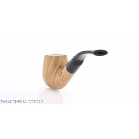Aldo Velani wooden pipe bent olive-shaped curve - Tobacco Pipes - Olive wood