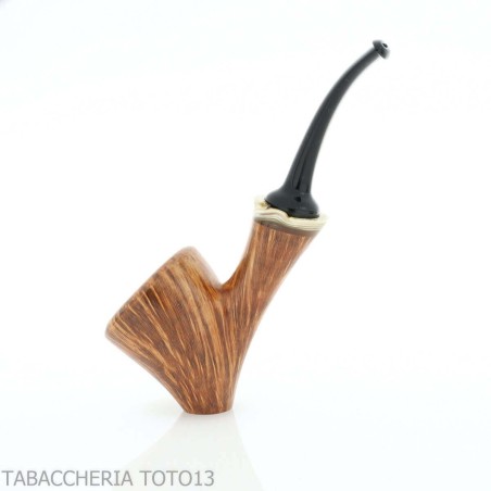 Damini Cavalier shaped pipe in shiny natural briar - Tobacco Pipes - Natural root