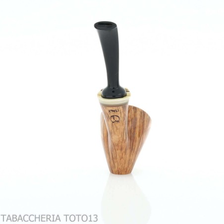 Damini Cavalier shaped pipe in shiny natural briar - Tobacco Pipes - Natural root