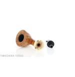 Damini Cavalier shaped pipe in shiny natural briar - Tobacco Pipes - Natural root