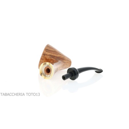 Damini Cavalier shaped pipe in shiny natural briar - Tobacco Pipes - Natural root