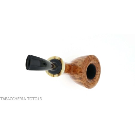 Damini Cavalier shaped pipe in shiny natural briar - Tobacco Pipes - Natural root