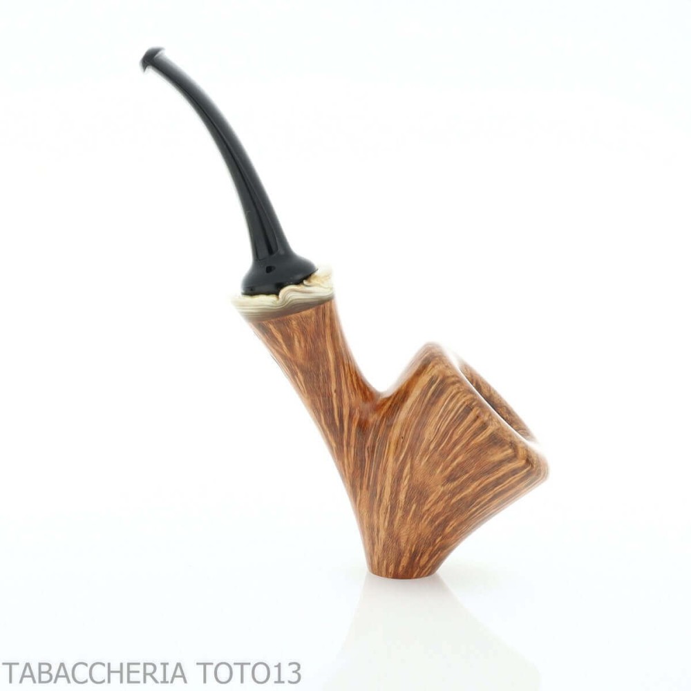 Damini Cavalier shaped pipe in shiny natural briar - Tobacco Pipes - Natural root