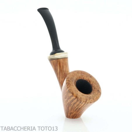 Damini Cavalier shaped pipe in shiny natural briar - Tobacco Pipes - Natural root