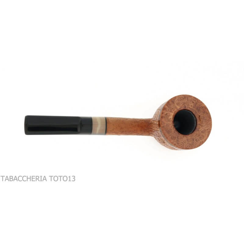 Damini Pot shape pipe in sandblasted briar - Massimo Damini pipe