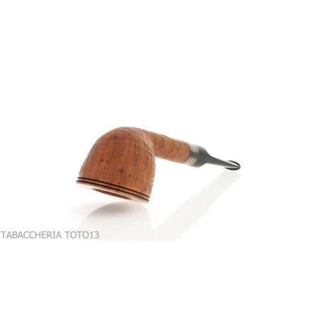 Massimo Damini pipe - Damini Pot shape pipe in sandblasted briar