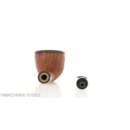Damini Pot shape pipe in sandblasted briar Massimo Damini pipe Damini Massimo