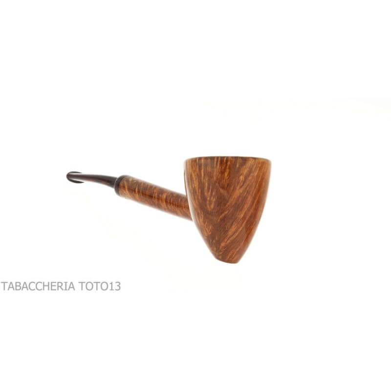 Damini-Pfeife in Dublin-Form aus glänzendem Naturbruyere - Massimo Damini pipe