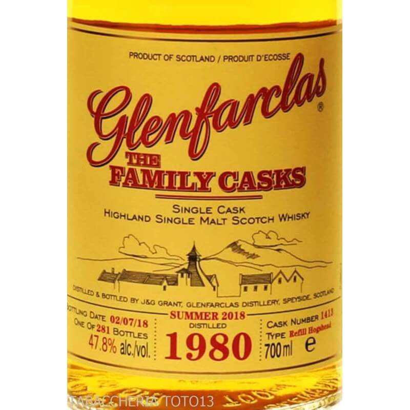 Glenfarclas Family casks 1980 single malt whisky Vol.47,8% Cl.70 - Glenfarclas Distillery