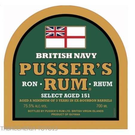 Pusser's British Navy select aged 151 Green Label Vol.75,5% Cl.70