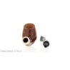 Brebbia Tsuge design pipe incurvée en forme d'oeuf en bruyère naturelle brillante Brebbia Pipe Brebbia