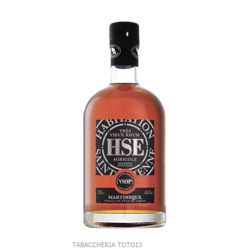 Hse VSOP Rhum Vieux Agricole Vol.45% Cl.70 - Spiritueux - Jus de canne à sucre