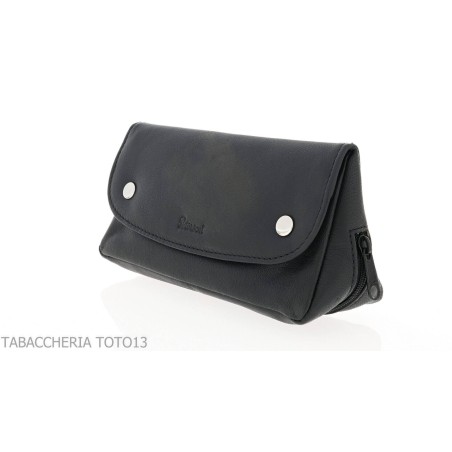 Peterson bolso línea Open Air par pipa y tabaco bolsa de cuero negro - Accesorios para pipas de tabaco