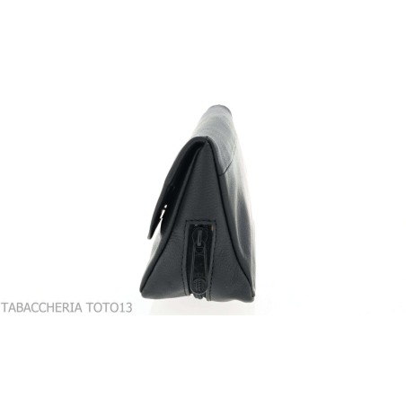 Peterson bolso línea Open Air par pipa y tabaco bolsa de cuero negro - Accesorios para pipas de tabaco