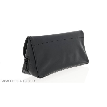 Peterson bolso línea Open Air par pipa y tabaco bolsa de cuero negro - Accesorios para pipas de tabaco
