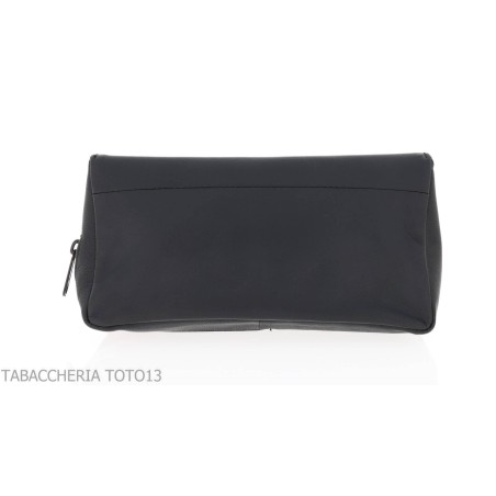 Peterson bolso línea Open Air par pipa y tabaco bolsa de cuero negro - Accesorios para pipas de tabaco