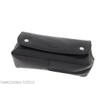 Peterson bolso línea Open Air par pipa y tabaco bolsa de cuero negro - Accesorios para pipas de tabaco