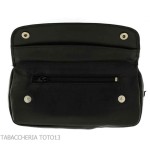 Peterson bolso línea Open Air par pipa y tabaco bolsa de cuero negro - Accesorios para pipas de tabaco
