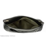 Peterson bolso línea Open Air par pipa y tabaco bolsa de cuero negro - Accesorios para pipas de tabaco