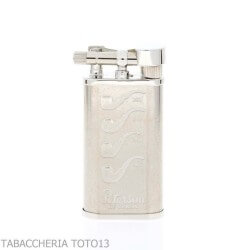 Peterson Metal System brushed chrome finish and tube engravings Peterson Of Doublin Pipe Lighters for tobacco pipe