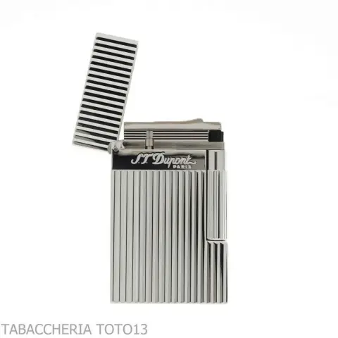 Accendino St Dupont linea 2 linee verticali argento - Accendini