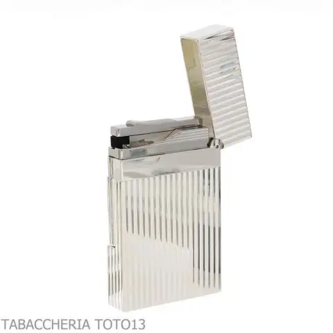 Accendino St Dupont linea 2 linee verticali argento - Accendini