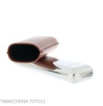 Etui à cigares St. Dupont en métal et cuir marron 2 cigares - étui à cigares - Métal