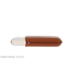 Etui à cigares St. Dupont en métal et cuir marron 2 cigares - étui à cigares - Métal