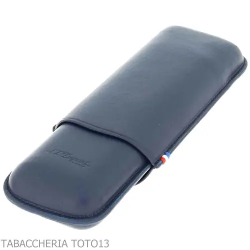 Etui à cigares St. Dupont Atelier en cuir bleu 2 places - Accessoires Cigare